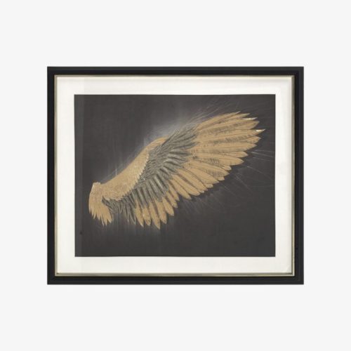 Cuadro Alas Dorado y Negro 53 x 63
